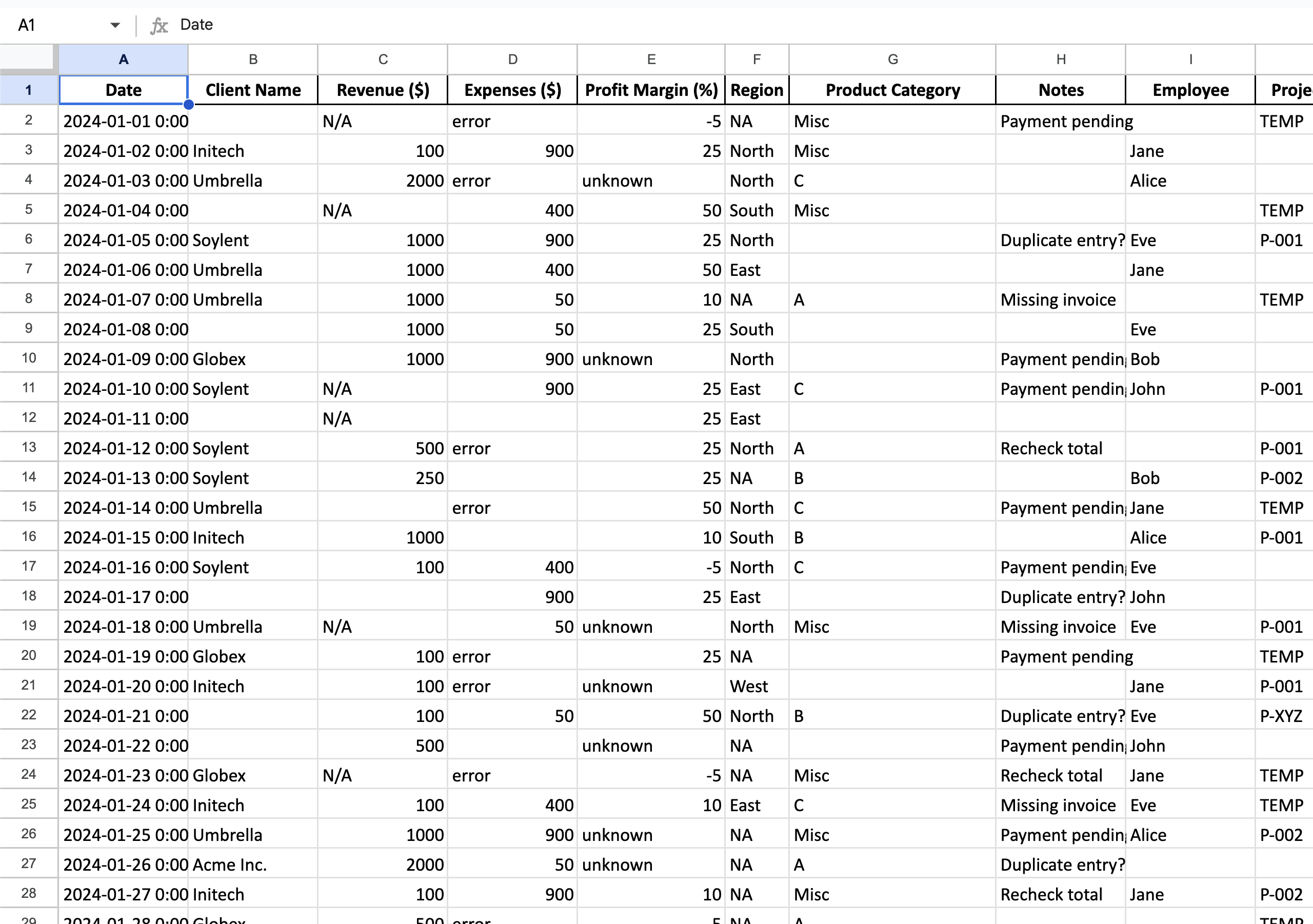Manual spreadsheets 2